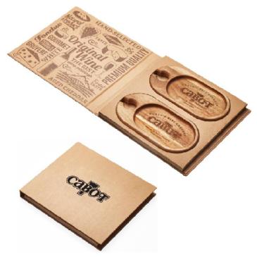 Oban Acacia Wine Plate Set D-384 Image