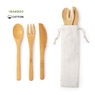 Bamboo Cutlery Set Plusin M6361 Image