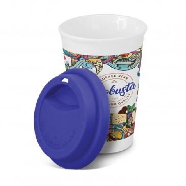Aztec Double Wall Coffee Cup - Full Colour Image