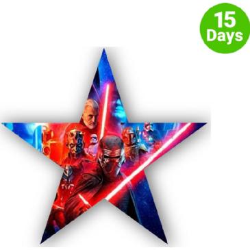 Star Laminated Plastic Lapel Pin Image